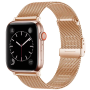 Pasek Opaska Bransoleta Mesh Metalowa z klamrą Różowe Złoto do Apple Watch 3 4 5 6 7 8 SE 38/40/41mm - 2