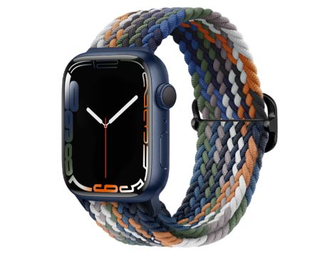 Pasek Opaska Bransoleta Plecionka Denim Szary do Apple Watch 3 4 5 6 7 8 9 SE 38/40/41mm