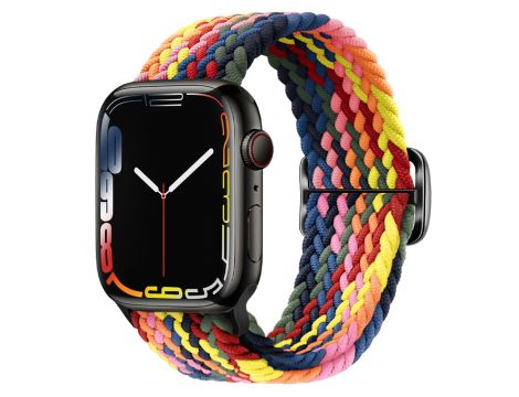 Pasek Opaska Bransoleta Plecionka Wielokolorowy do Apple Watch 3 4 5 6 7 8 9 SE 38/40/41mm