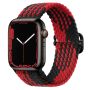 Pasek Opaska Bransoleta Plecionka Czerwono-czarny do Apple Watch 3 4 5 6 7 8 9 SE 38/40/41mm - 2