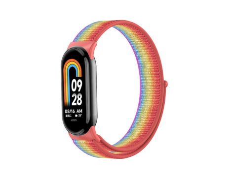 Pasek Opaska Bransoleta Nylon Sport Wielokolorowa do Xiaomi Mi Band 8