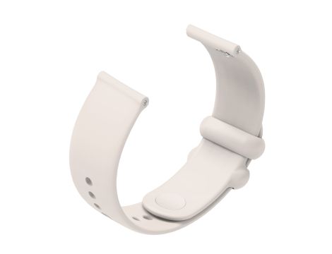 Pasek Opaska Bransoleta Silikon Beżowy Ring uniwersalna 22mm