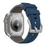 Pasek Opaska Bransoleta Silikon Niebiesko-szary Klamra do Apple Watch 3 4 5 6 7 8 9 SE 42/44/45mm - 2